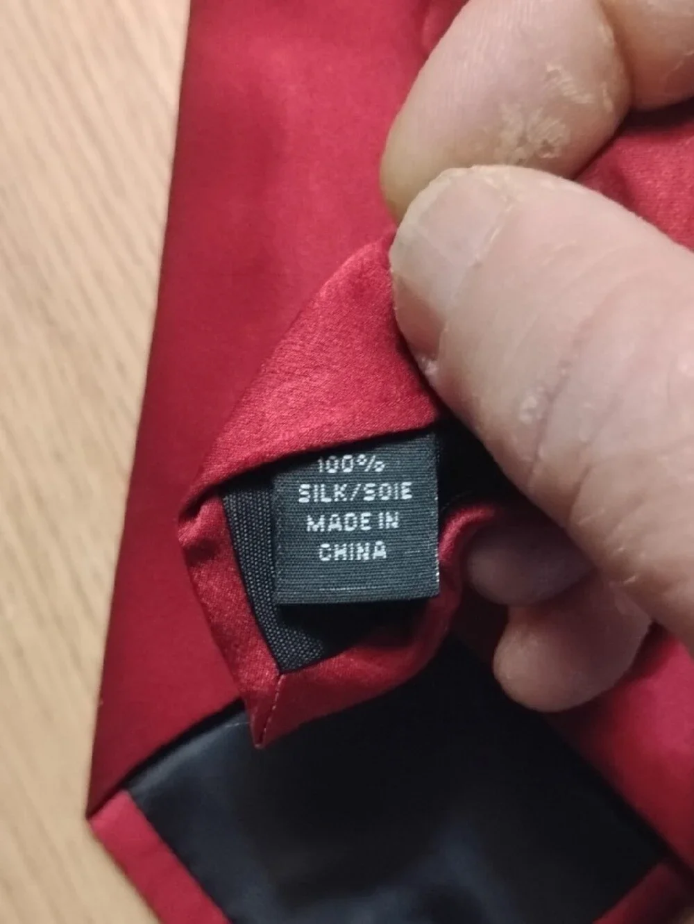 Jones New York Solid Red Satin Tie